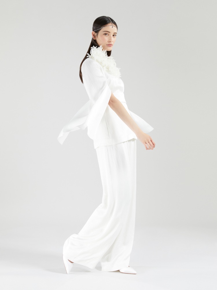 Faltenhose aus Satin - WEISS - Max Mara