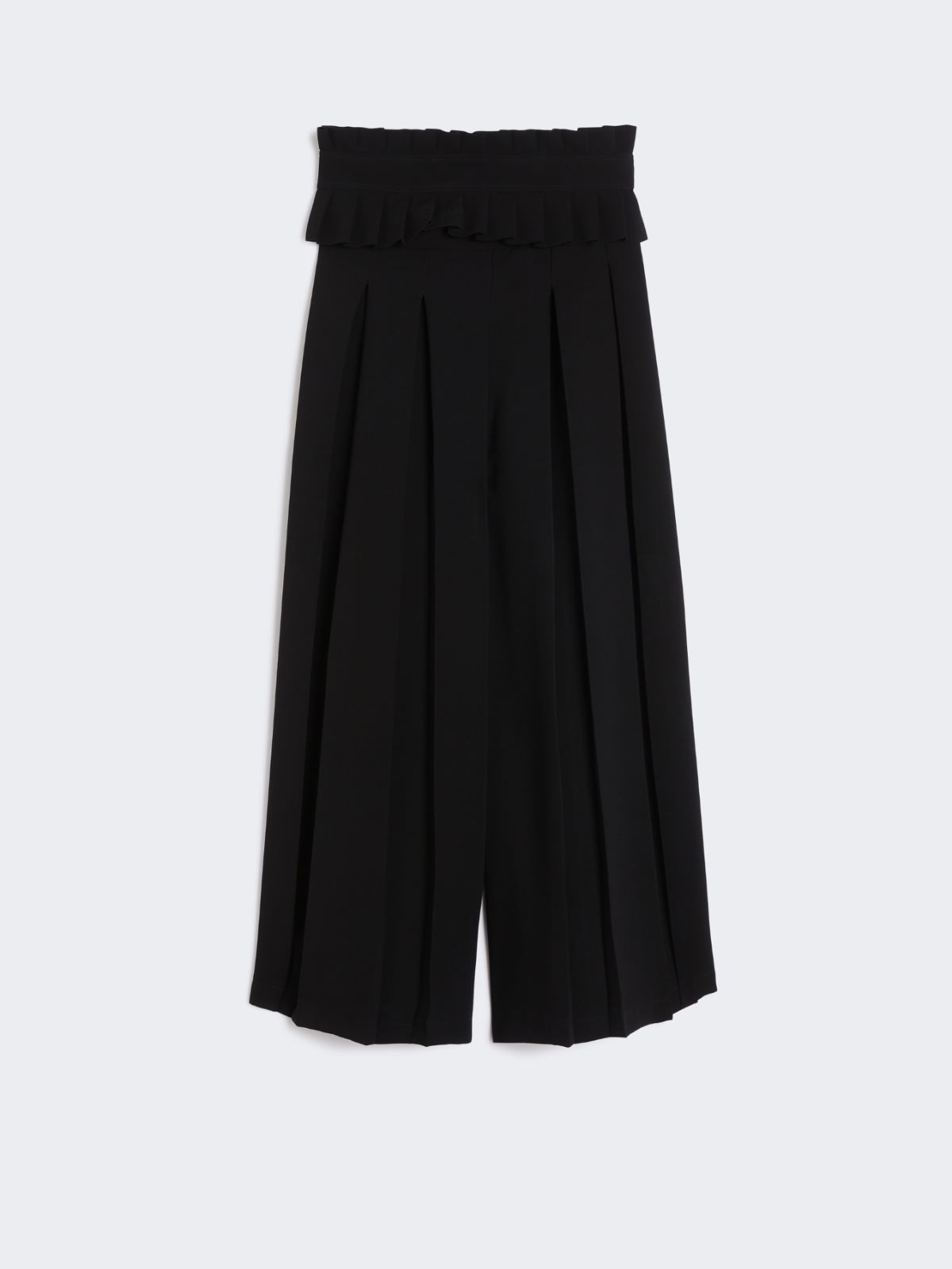 Plissé-pleated cady trousers - BLACK - Max Mara - 9