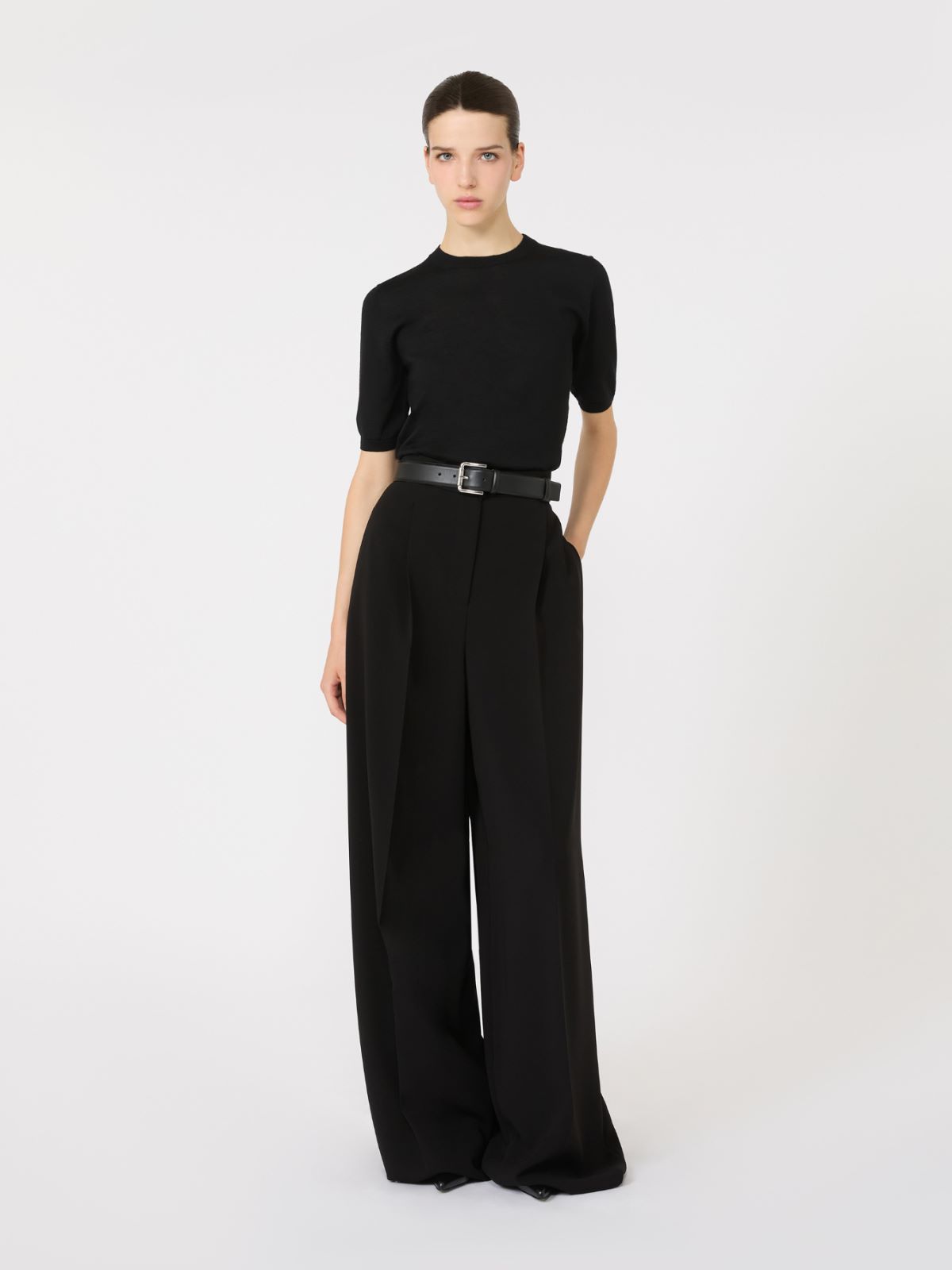 Compact cady trousers + BLACK - Max Mara