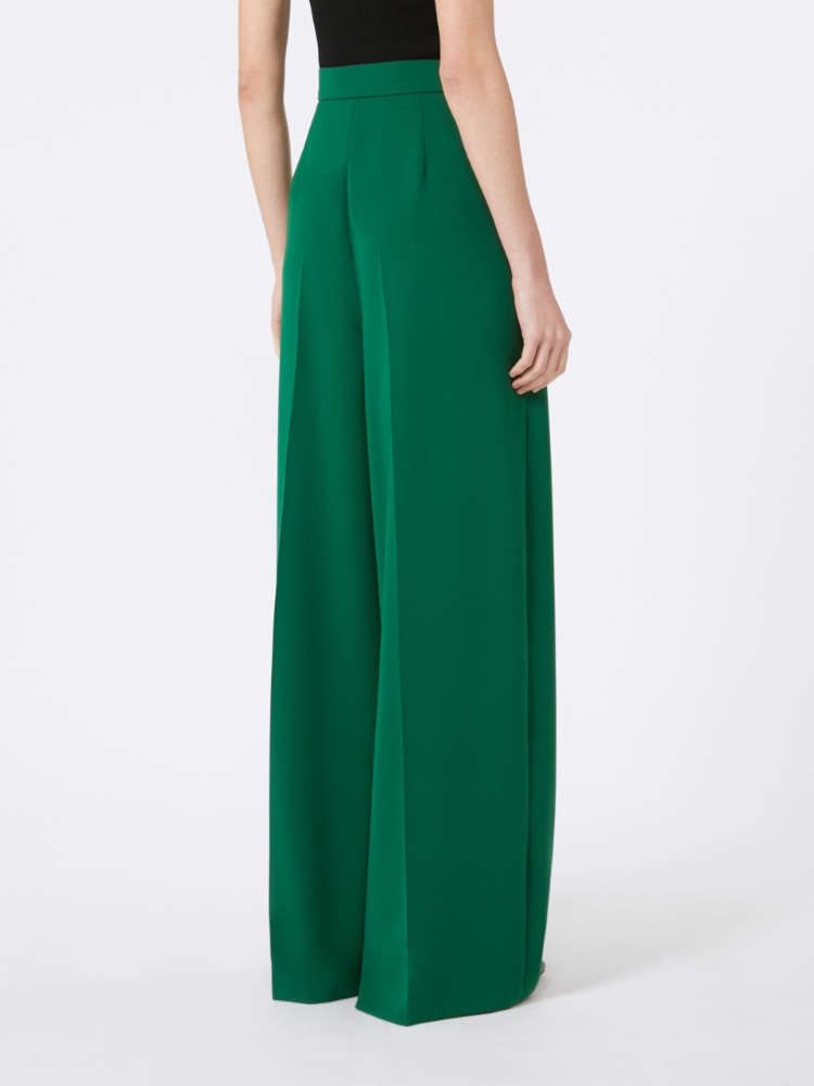 【関税&送料込み】Max Mara Wide Emerald Green Cady Trouser 1136065106014-d-