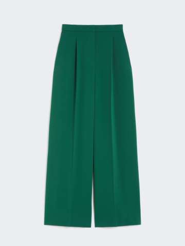 パンツ MAX MARA CADY TROUSERS Wide-leg cady trousers, albino | 