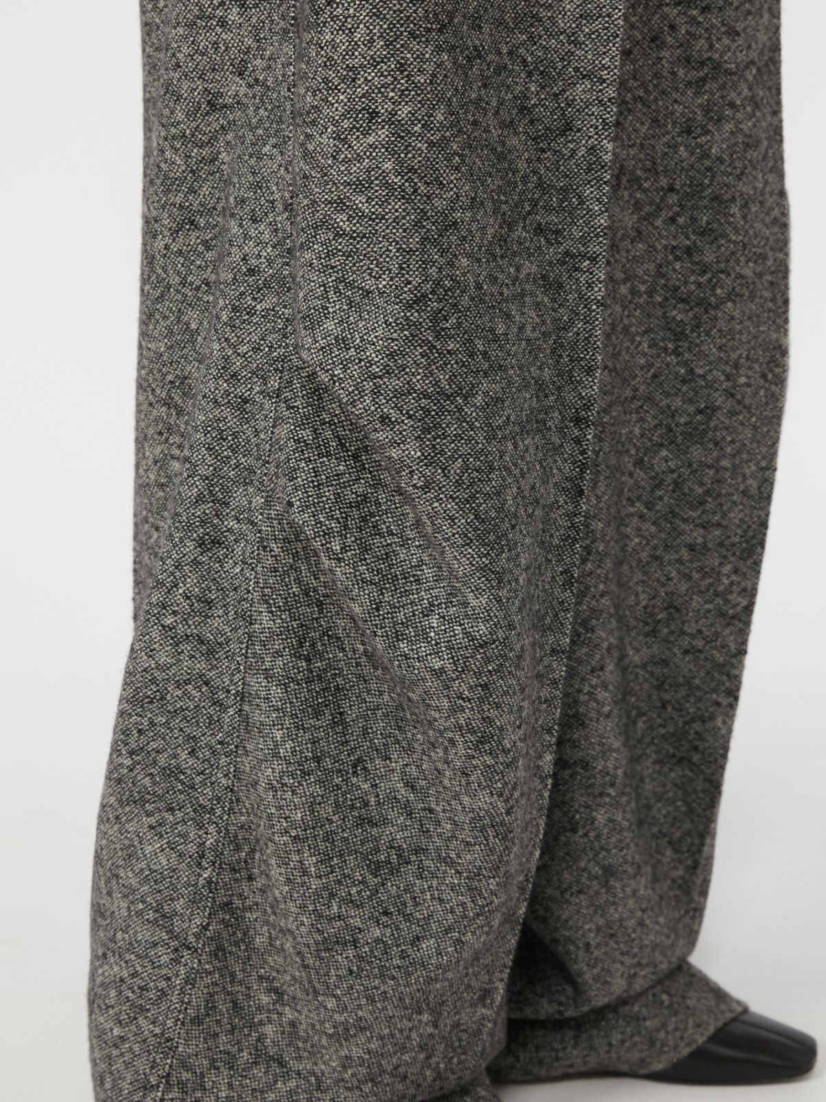 Wool and silk tweed trousers - WHITE BLACK - Max Mara - 5