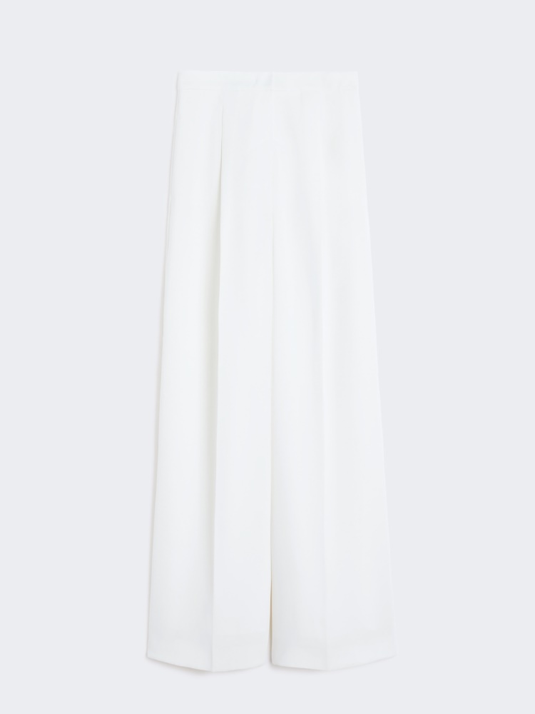 Wide-leg cady trousers - WHITE - Max Mara