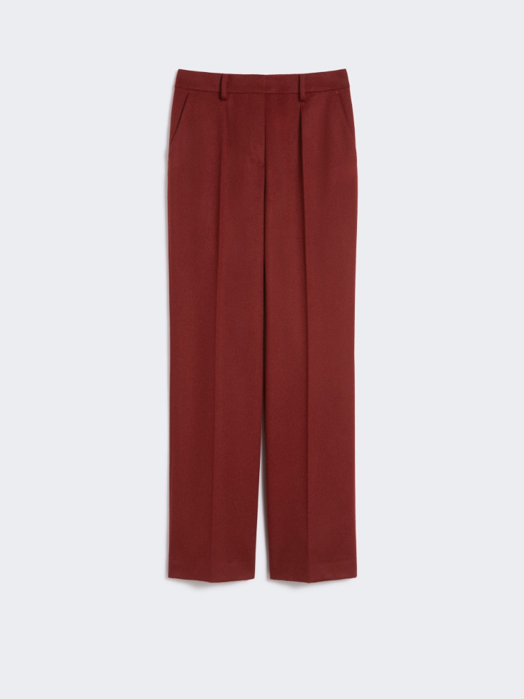 Menswear-style camel trousers - RASPBERRY - Max Mara