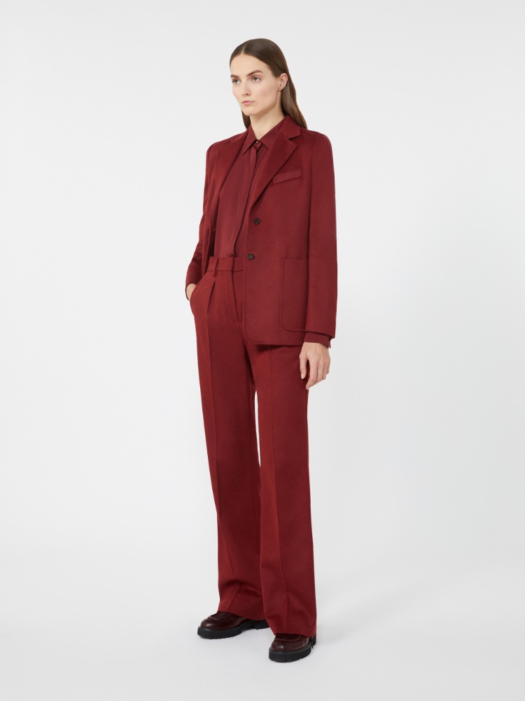 Menswear-style camel trousers - RASPBERRY - Max Mara