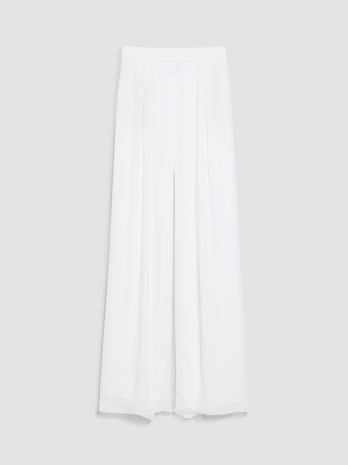 Hose aus Seidenchiffon + WEISS - Max Mara