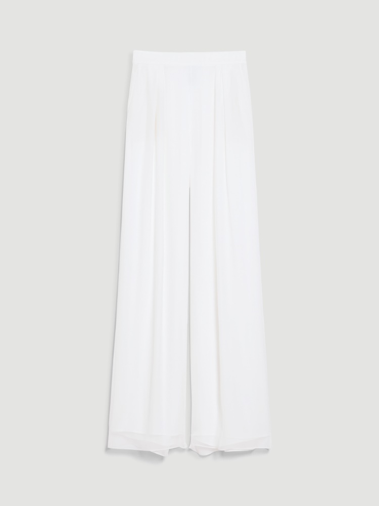 Hose aus Seidenchiffon - WEISS - Max Mara