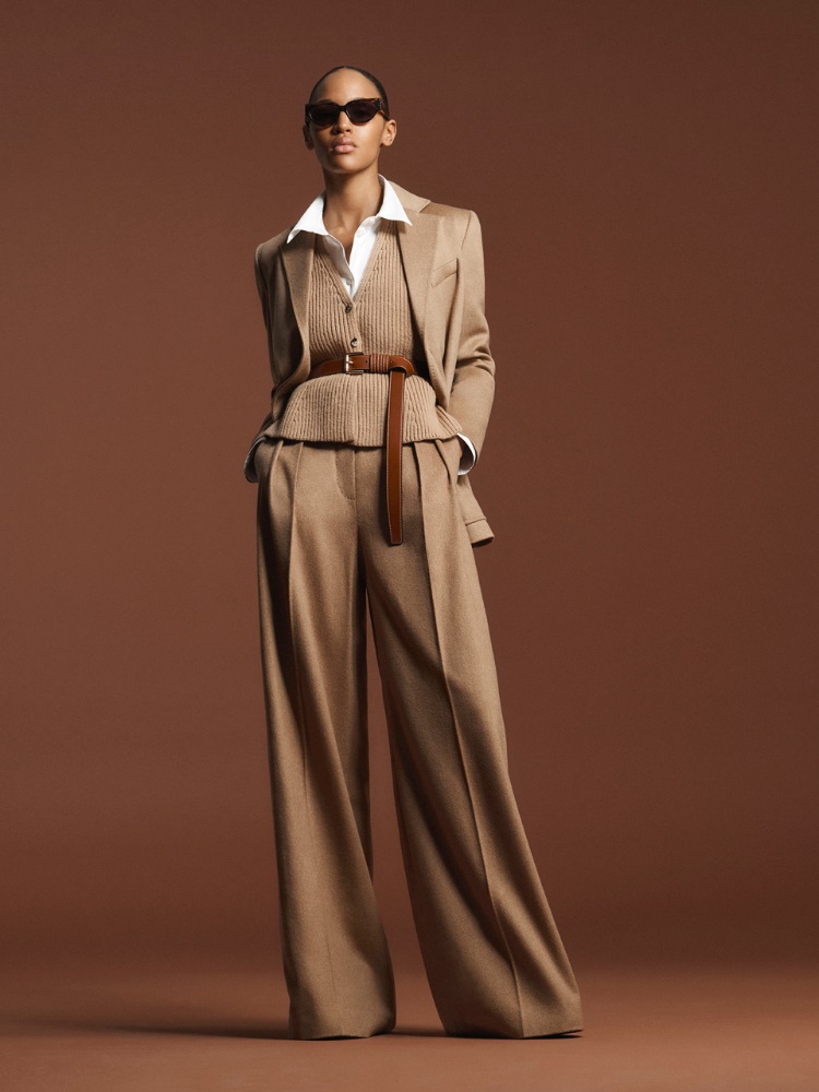 Flared camel trousers + CAMEL - Max Mara