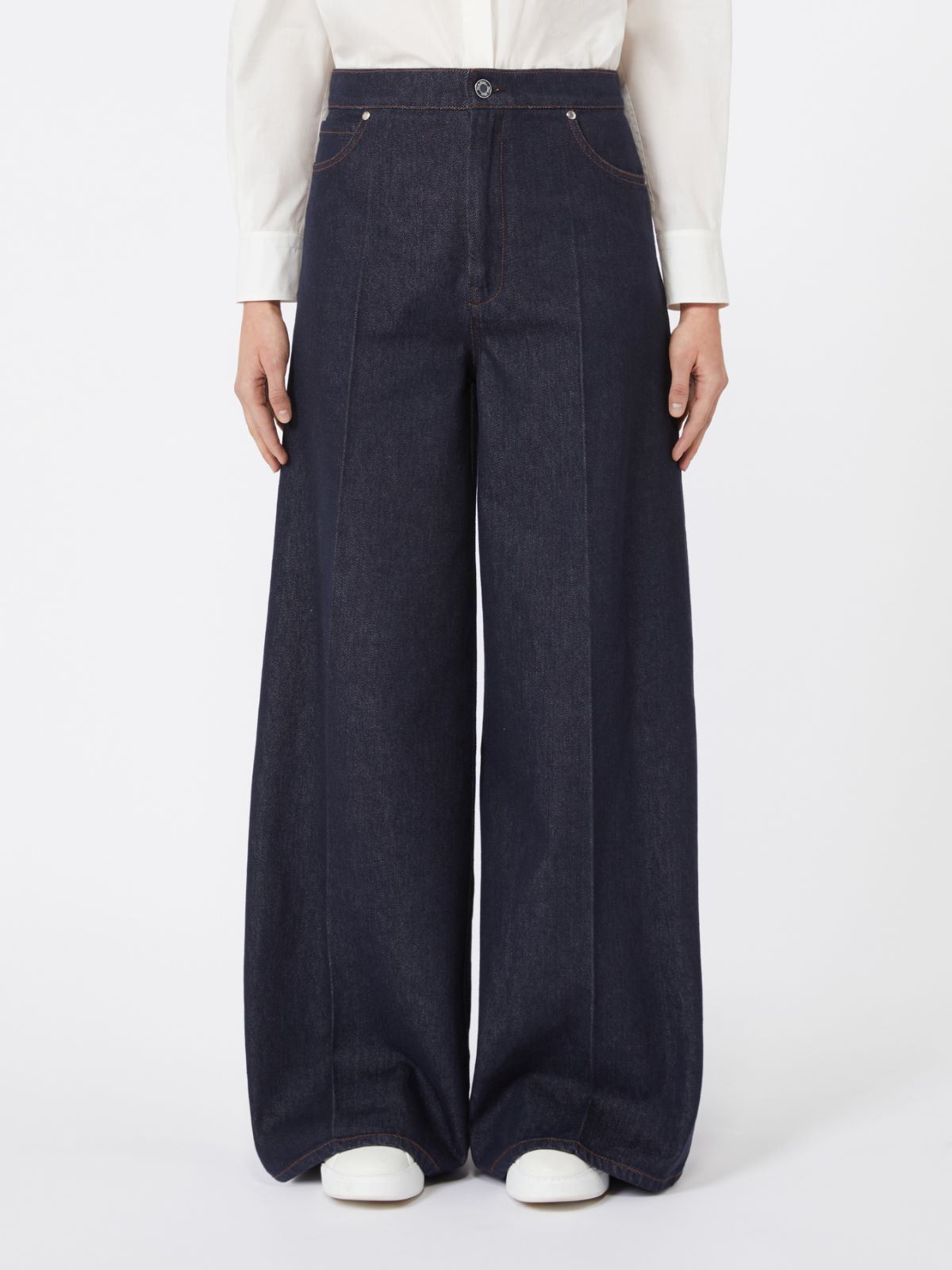 Wide-leg denim jeans - NAVY - Max Mara - 2