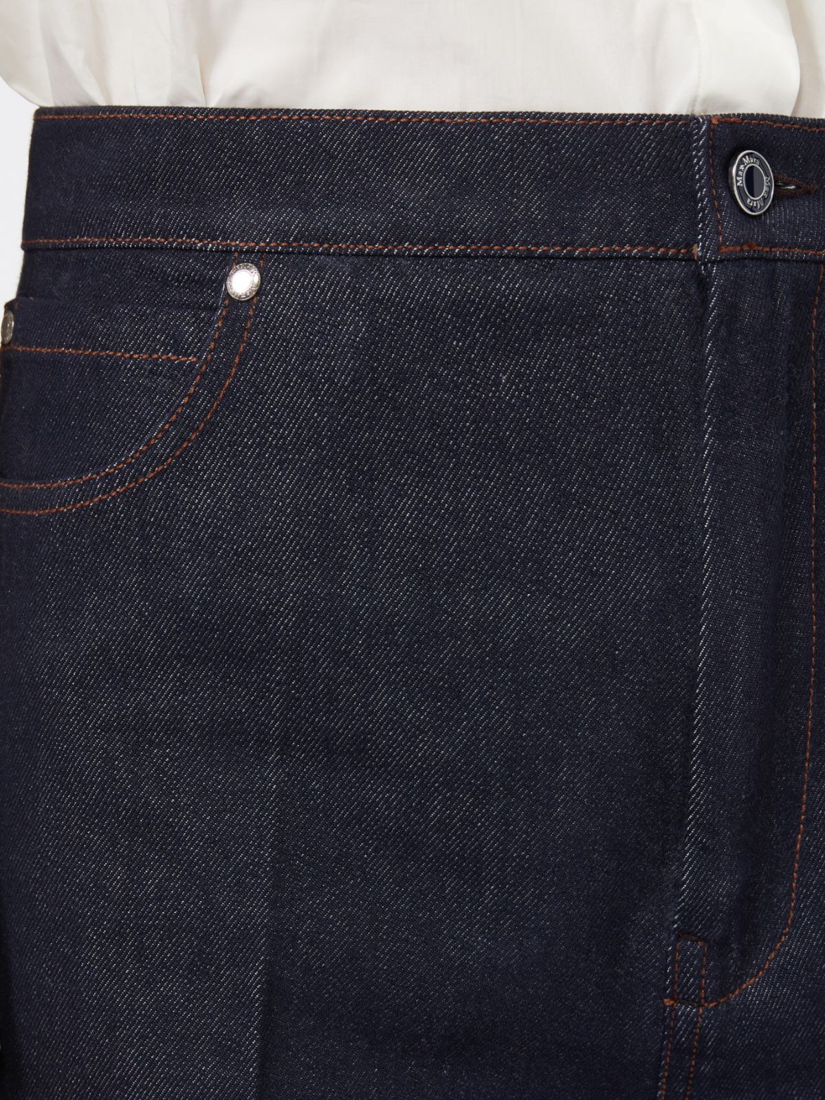 Wide-leg denim jeans - NAVY - Max Mara - 4