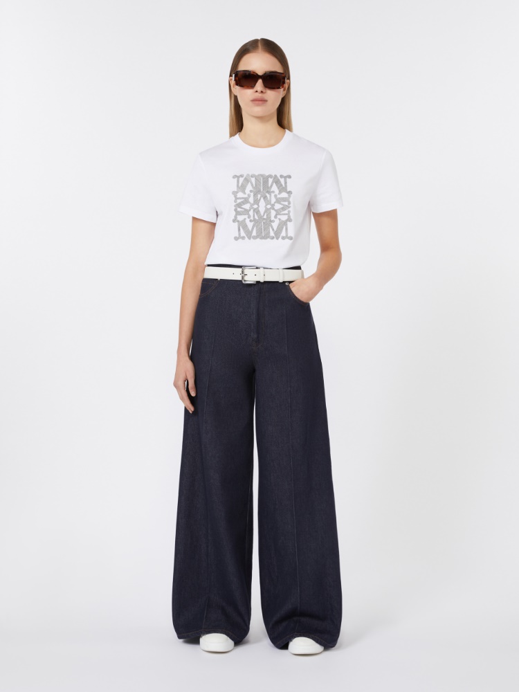 Wide-leg denim jeans - NAVY - Max Mara