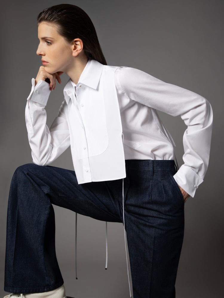 Wide-leg denim jeans + NAVY - Max Mara