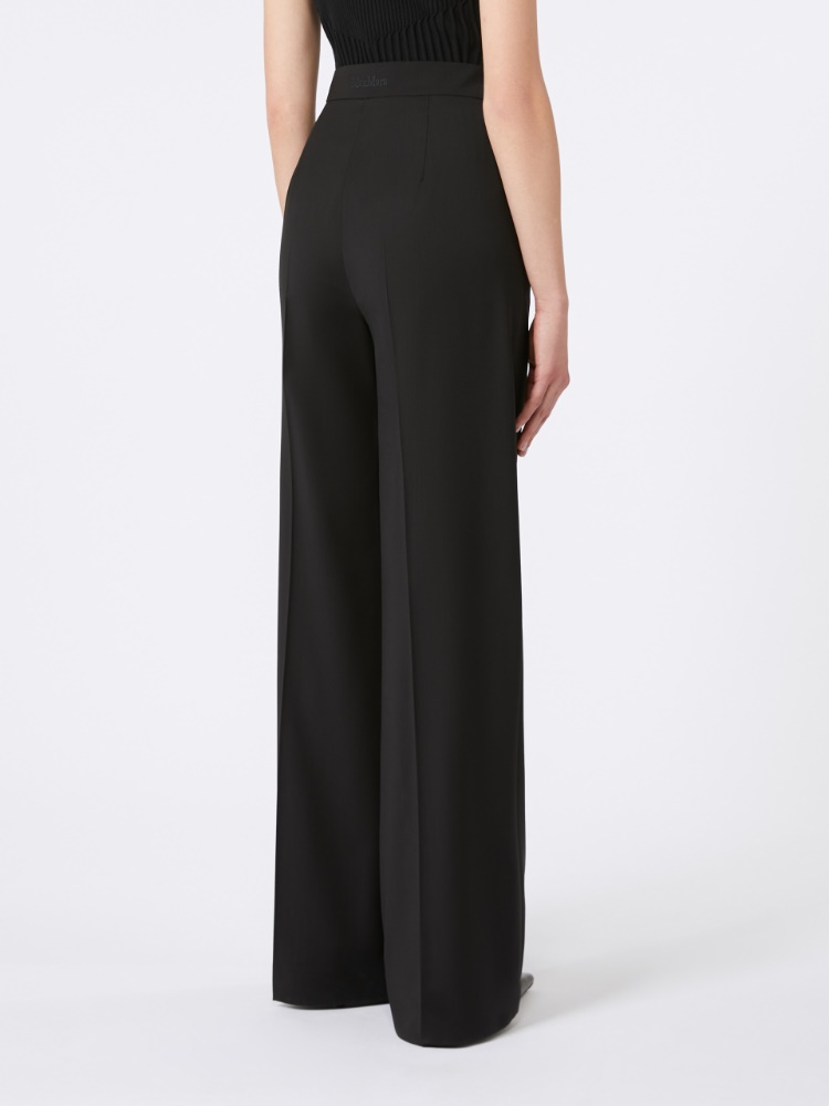 パンツ MAX MARA DARK GREEN WOOL FERNET PALAZZO PANT 1136125106004-d-