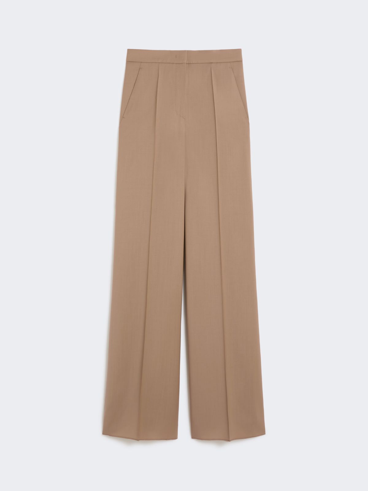 Straight-fit light wool trousers - HAZELNUT BROWN - Max Mara - 9