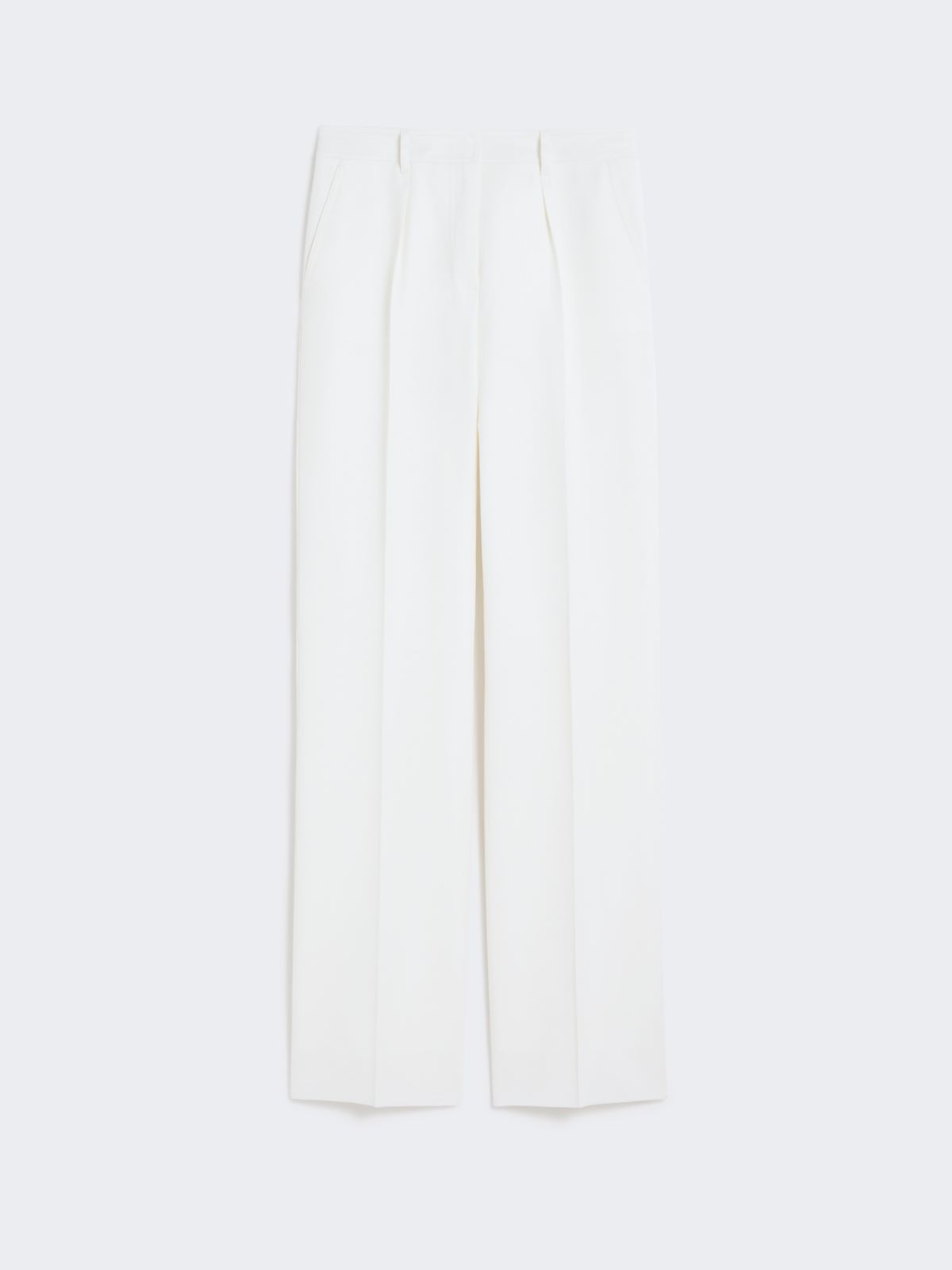 Straight gabardine wool trousers - WHITE - Max Mara - 9