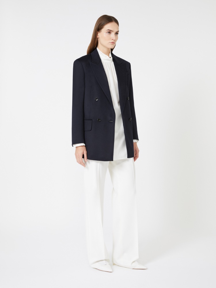 Straight gabardine wool trousers - WHITE - Max Mara