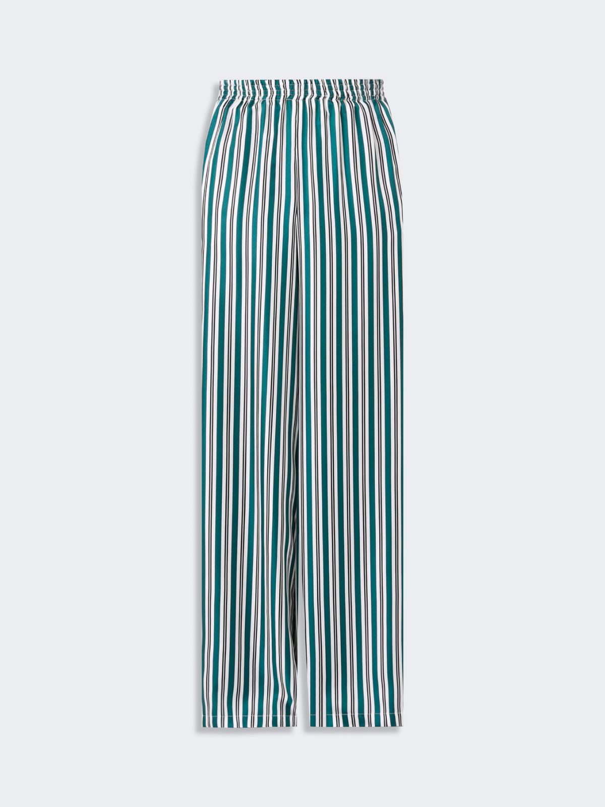 Wide-fit printed silk trousers - DARK GREEN - Max Mara - 8