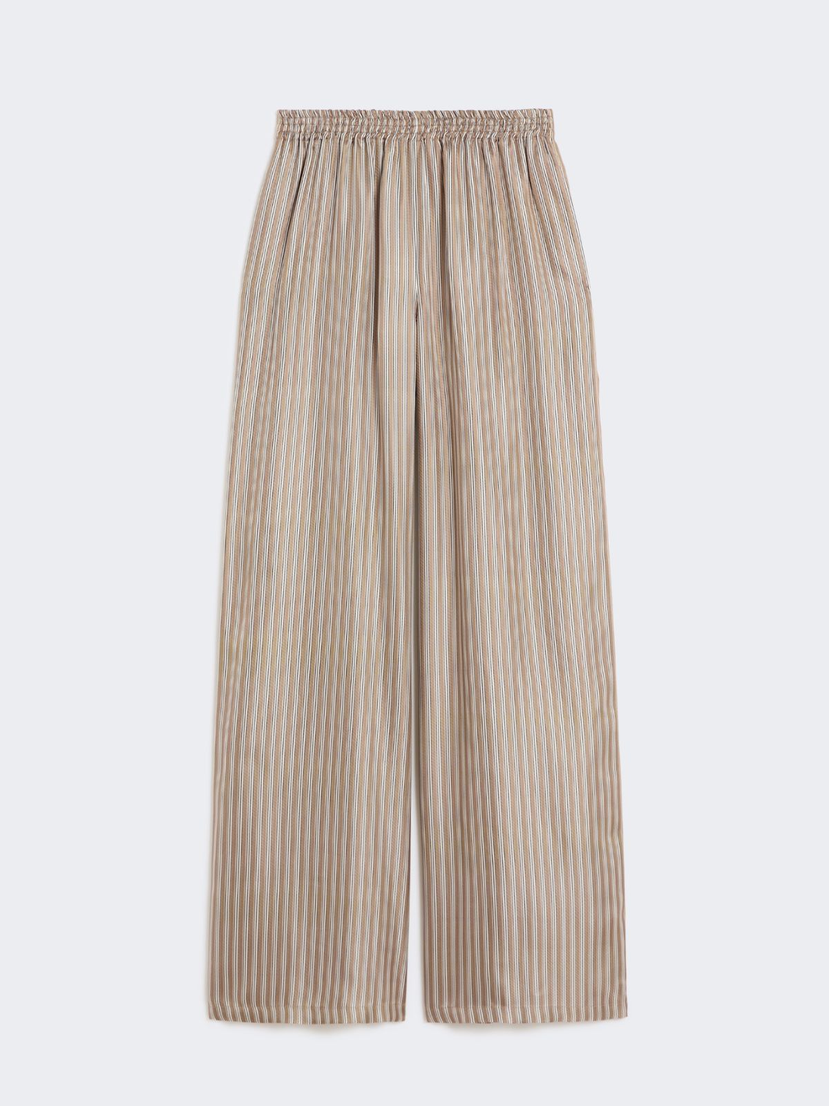 Wide-fit printed silk trousers - HAZELNUT BROWN - Max Mara - 8