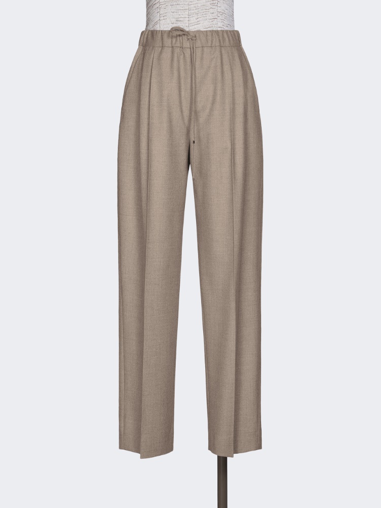Cashmere drawstring trousers, turtledove | 