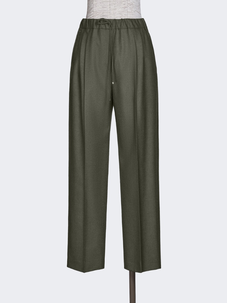 【関税＆送料込み】Max Mara Gatti - Cashmere Drawstring Tro Cashmere drawstring trousers, kaki | 