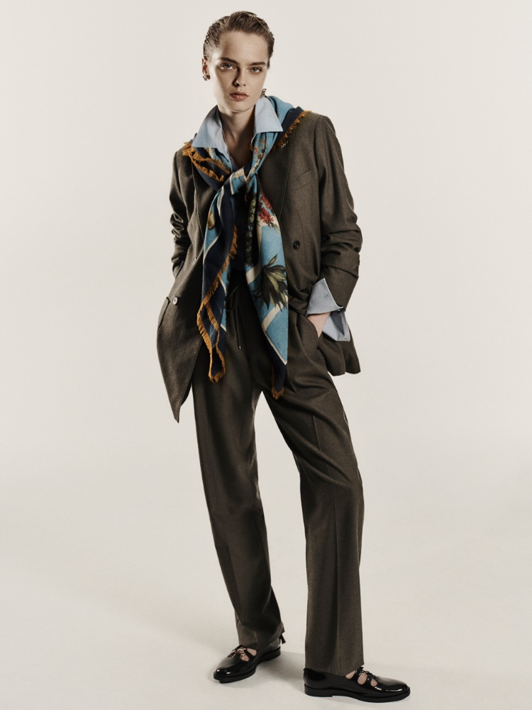 Pantalone a coulisse in cachemire + VERDE KAKI - Max Mara