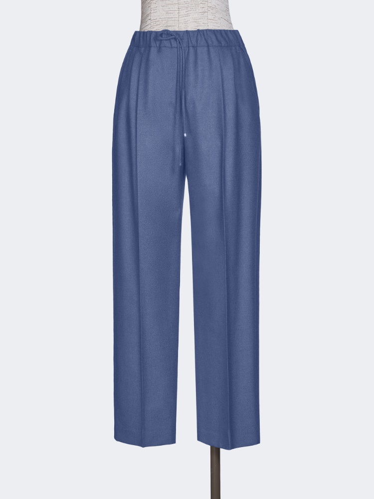 Cashmere drawstring trousers, blue jeans | 