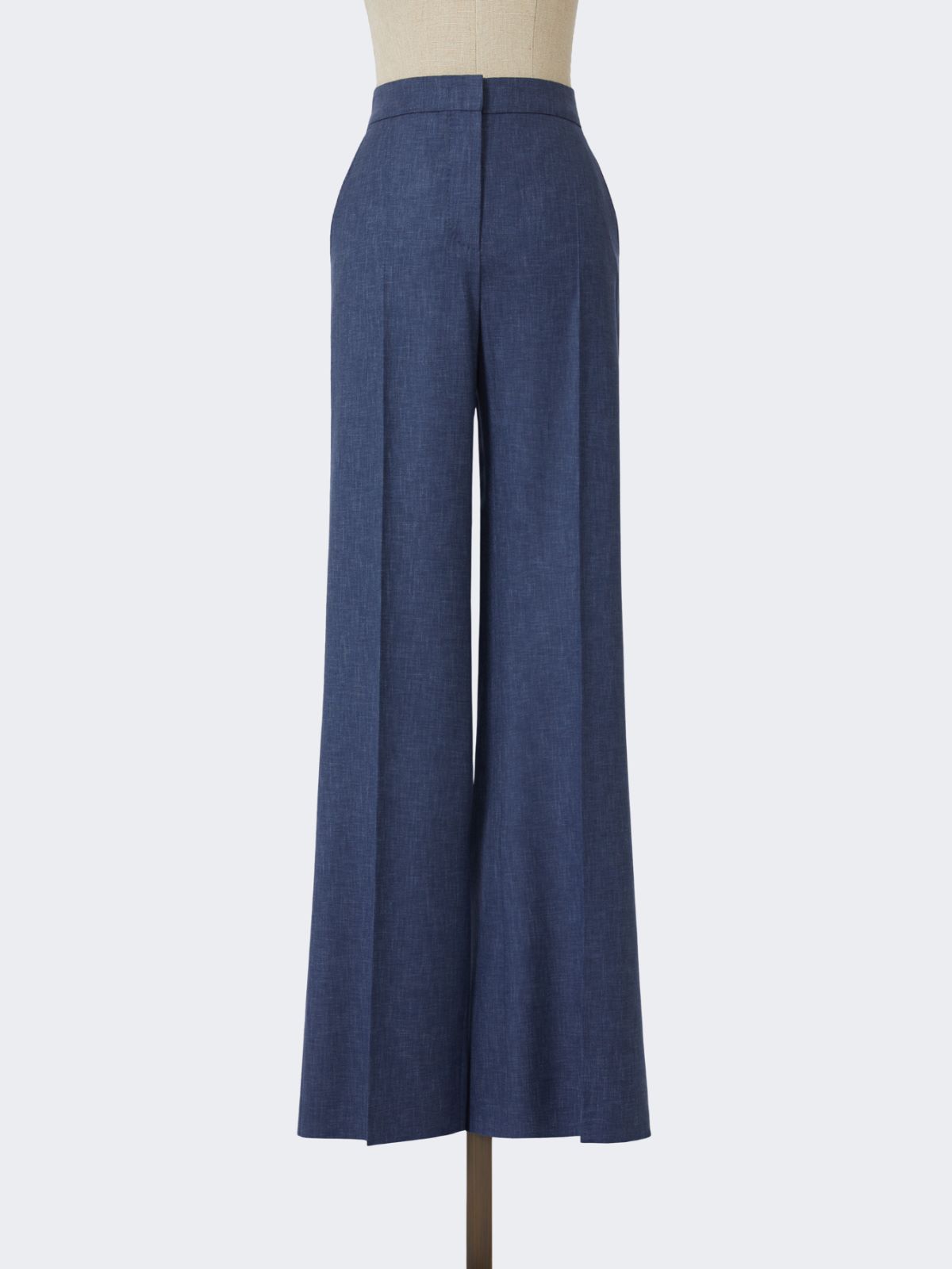 Flared trousers in stretch wool - NAVY - Max Mara - 8