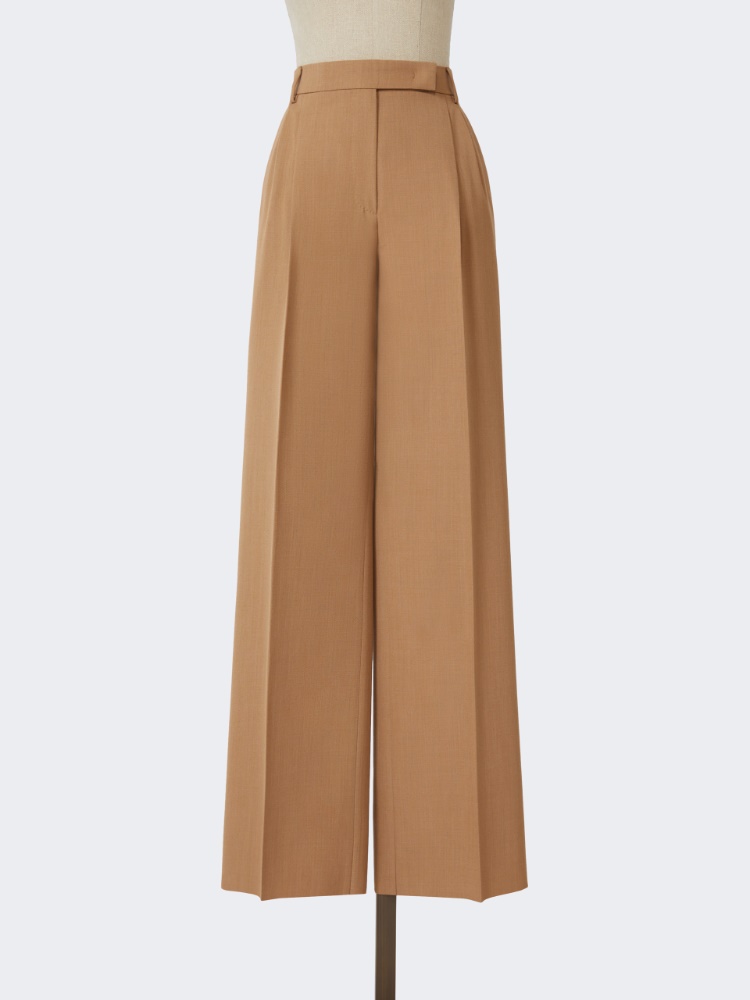 Wool wide-leg trousers - CAMEL - Max Mara