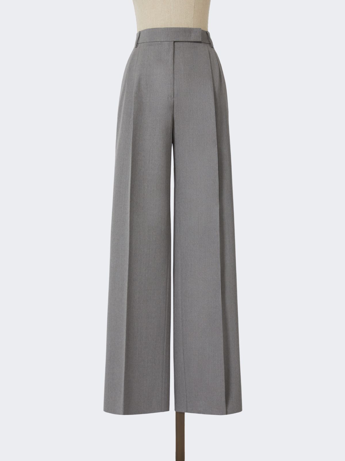 Wool wide-leg trousers - MEDIUM GREY - Max Mara - 8