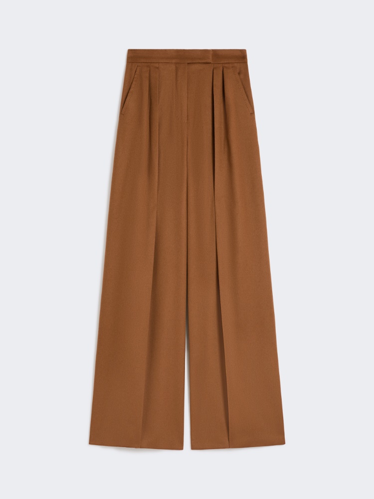 Wide, camel colour trousers - TOBACCO - Max Mara
