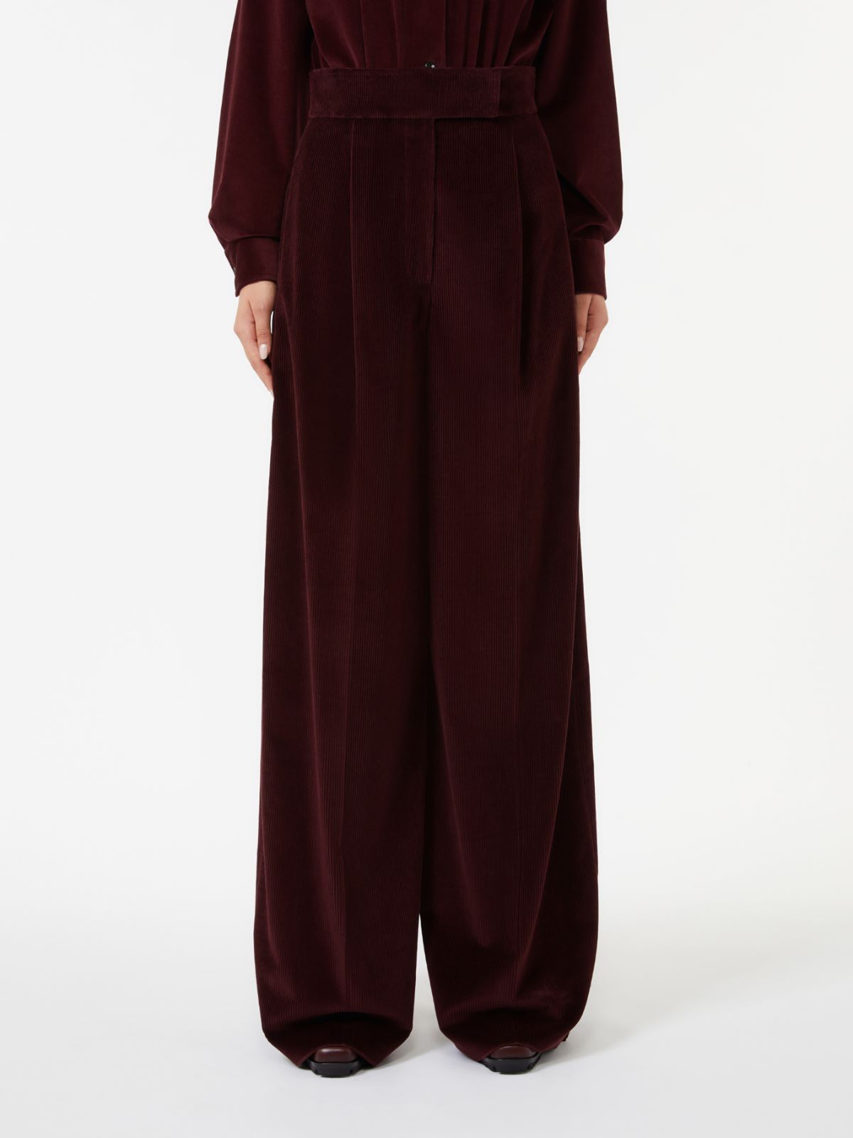 Pantalon large en velours - CERISE - Max Mara - 2