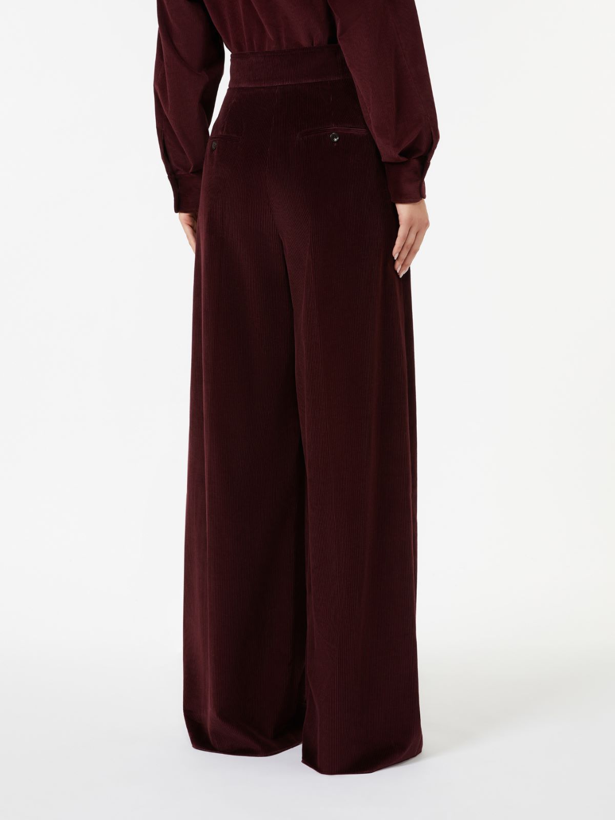 Pantalon large en velours - CERISE - Max Mara - 3