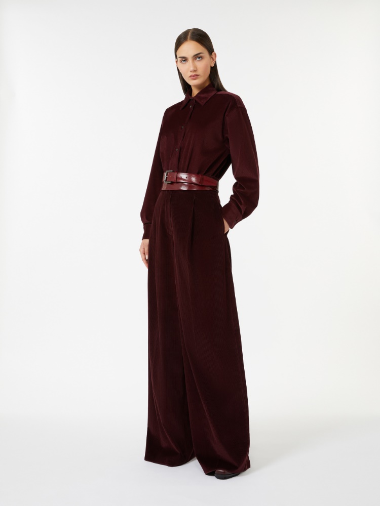 Pantalon large en velours - CERISE - Max Mara