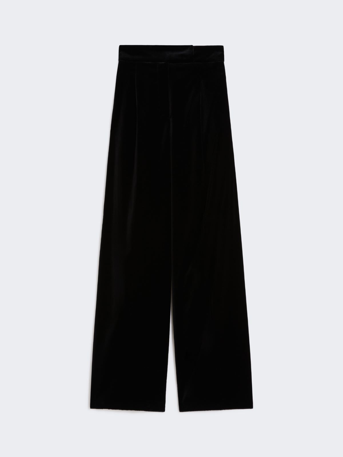 Sateen velvet trousers - BLACK - Max Mara - 9