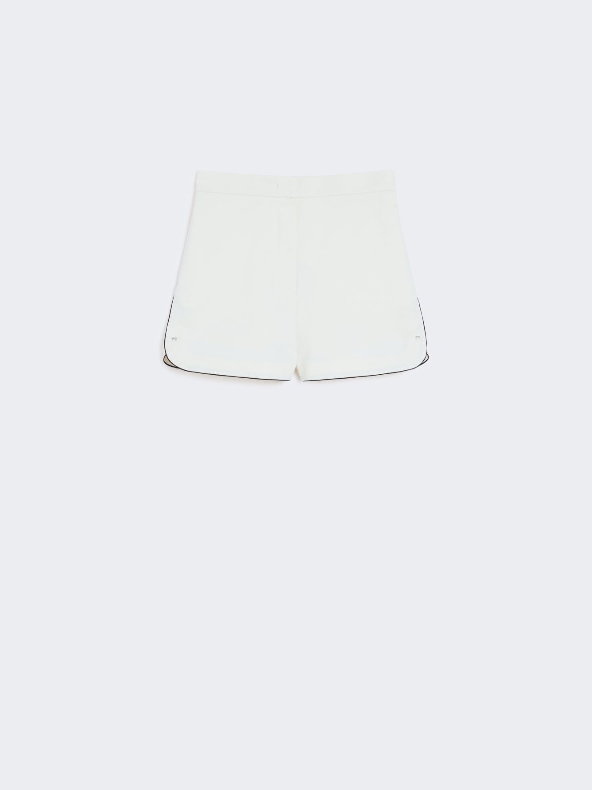 Double-faced cotton canvas shorts - WHITE - Max Mara - 9