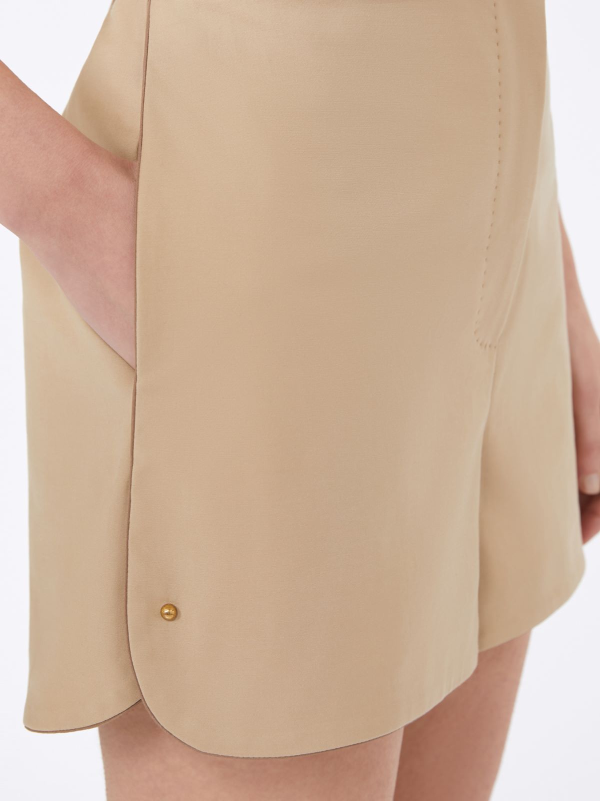 Shorts aus doppeltem Baumwollcanvas - SAND - Max Mara - 4