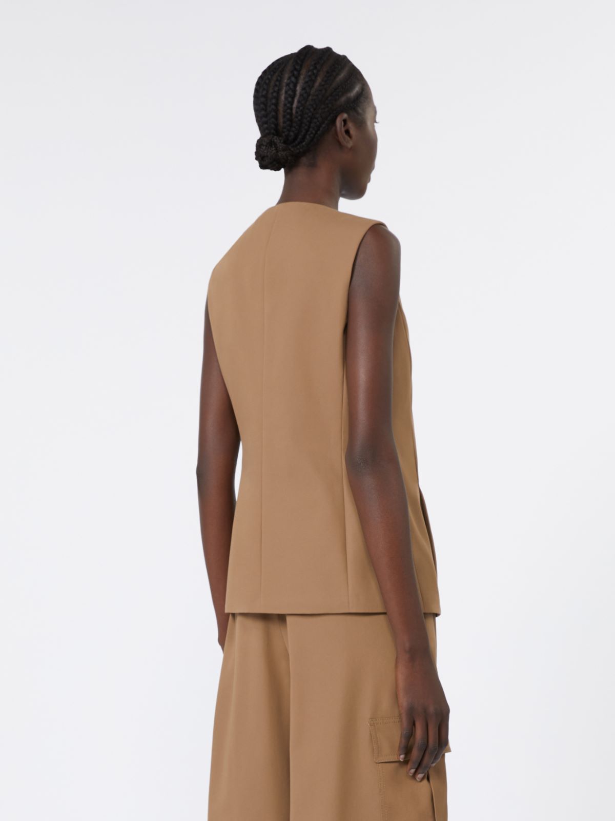 Cotton twill gilet - HAZELNUT BROWN - Max Mara - 3