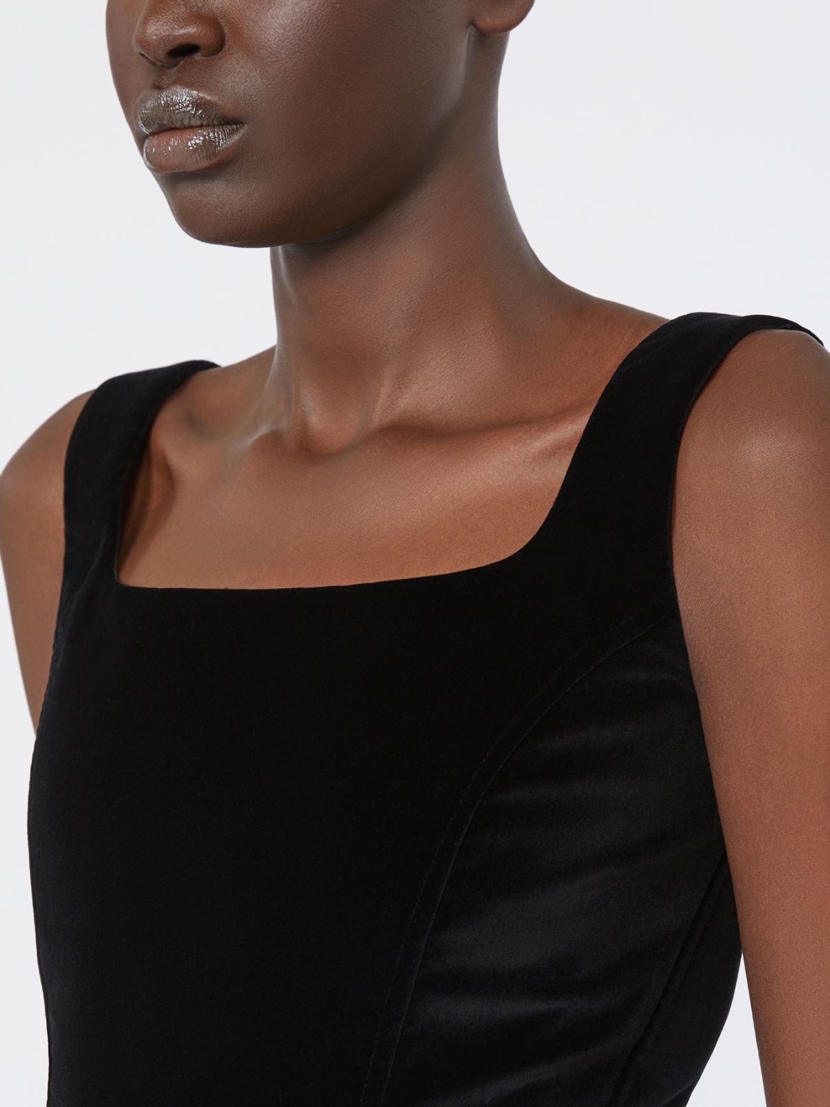 Velvet bustier top - BLACK - Max Mara - 4