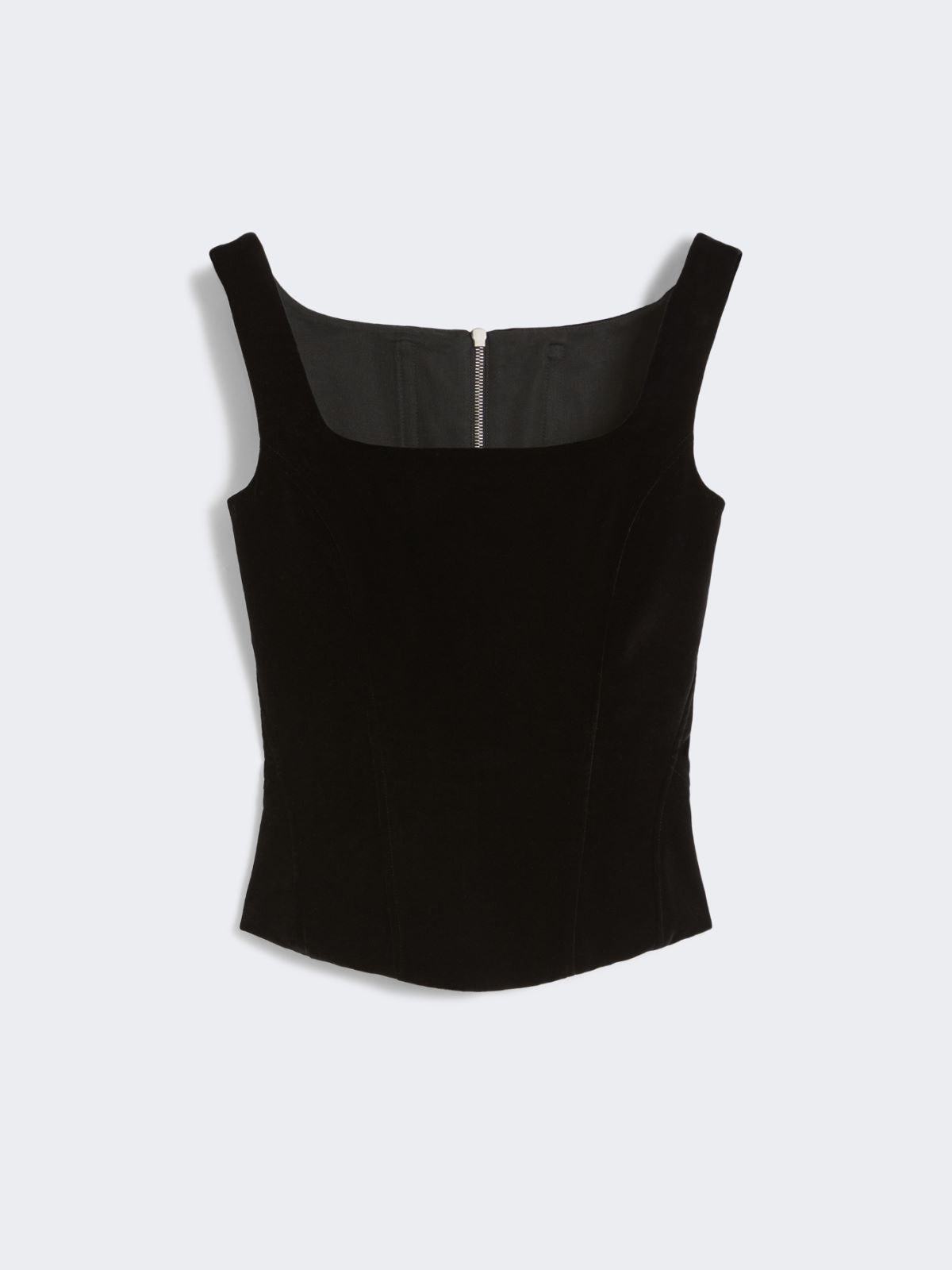 Velvet bustier top - BLACK - Max Mara - 10