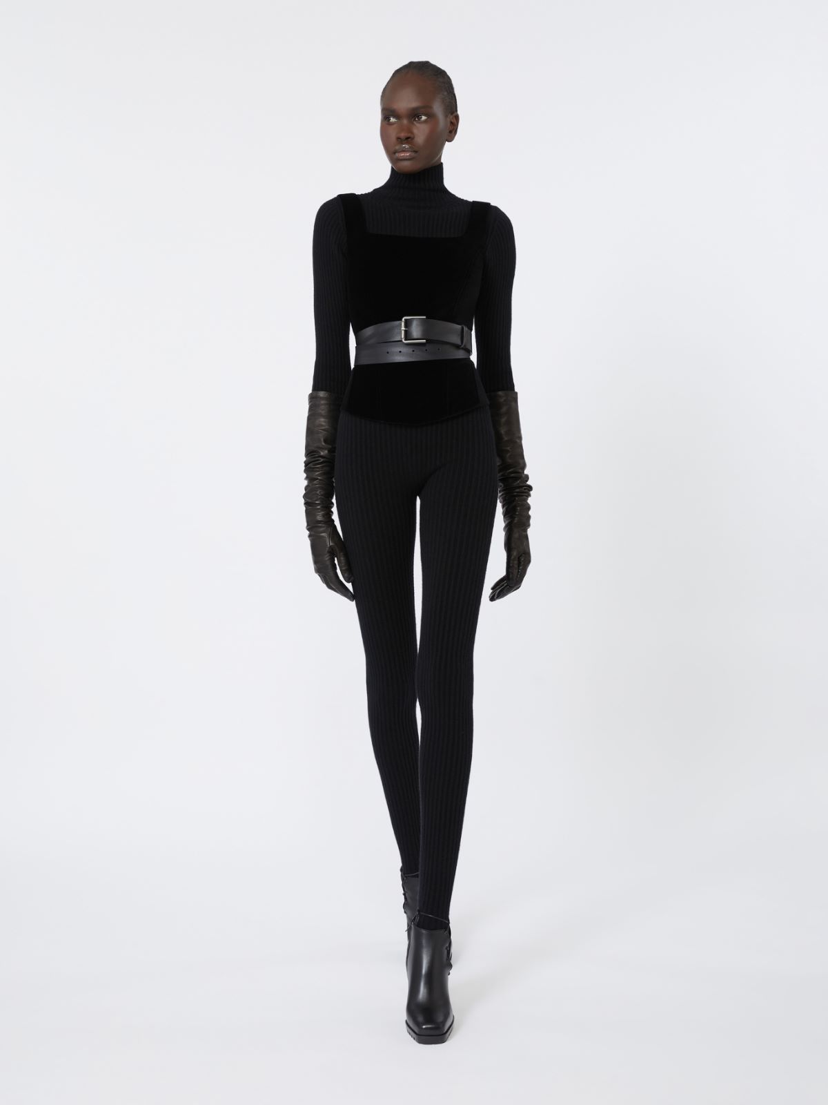 Velvet bustier top - BLACK - Max Mara