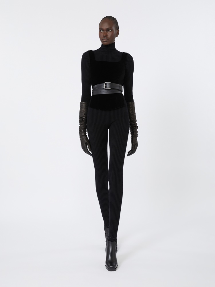 Velvet bustier top - BLACK - Max Mara