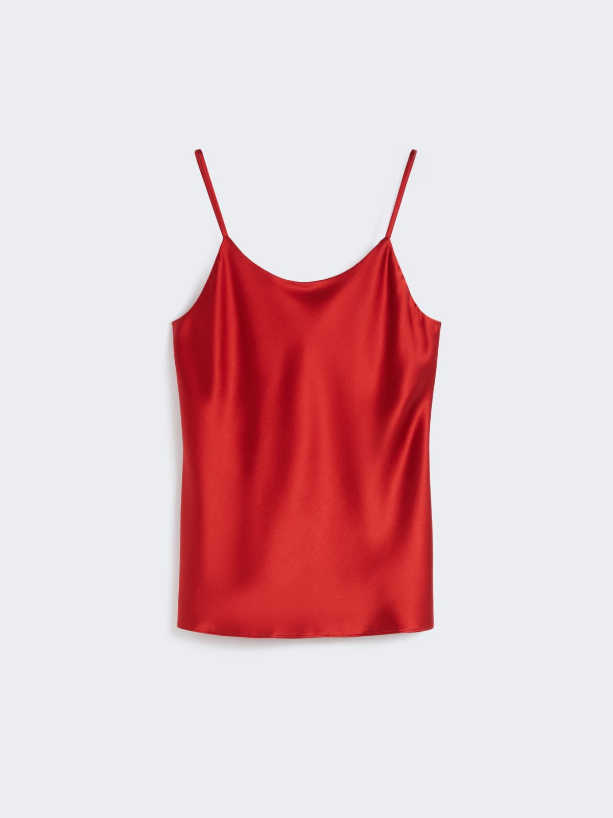 Top aus Seidensatin - ROT - Max Mara - 8