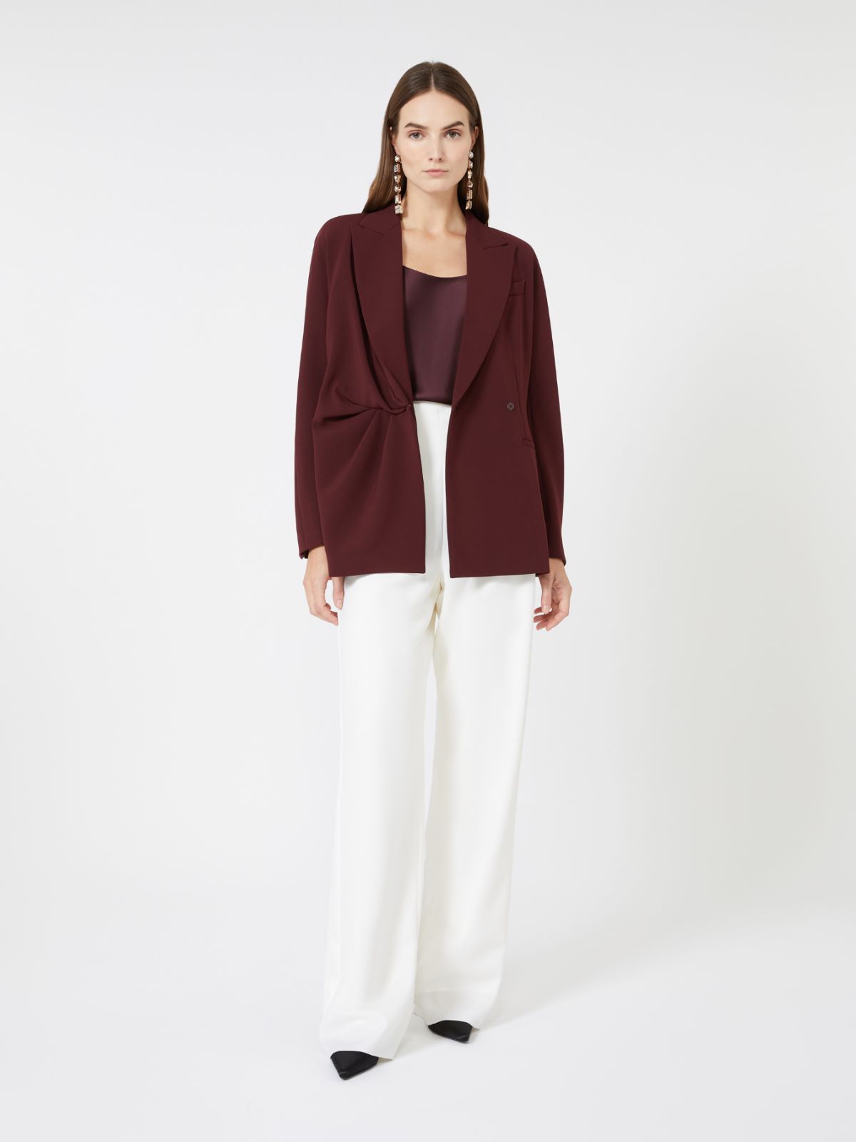 Silk-satin top - CHERRY - Max Mara