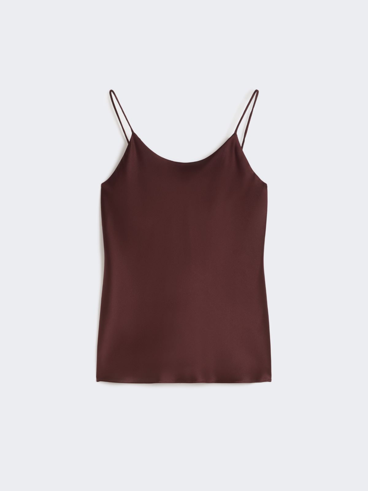 Top z jedwabnej satyny - WIŚNIOWY - Max Mara - 8