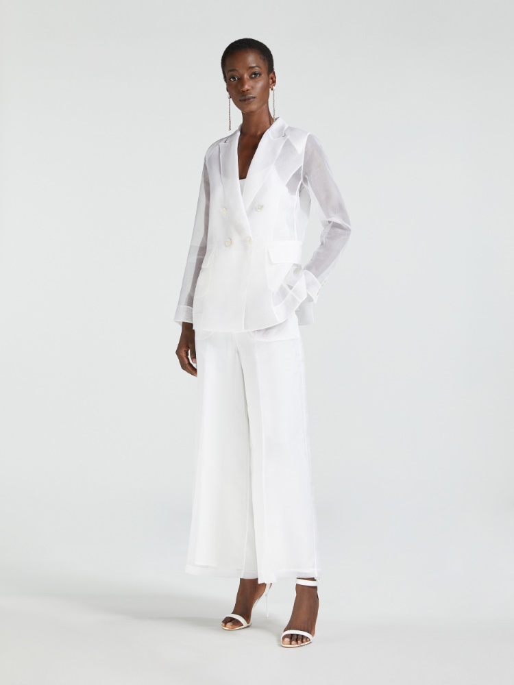 Slip-Top aus Envers-Satin - WEISS - Max Mara