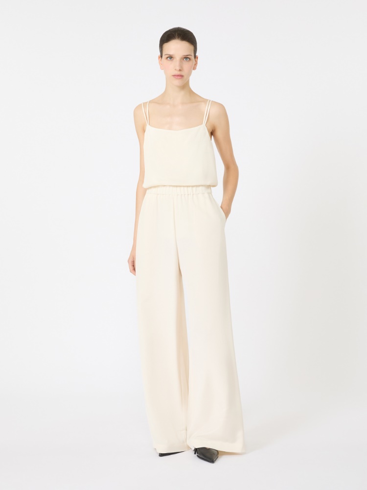 Stretch crêpe de Chine top - IVORY - Max Mara