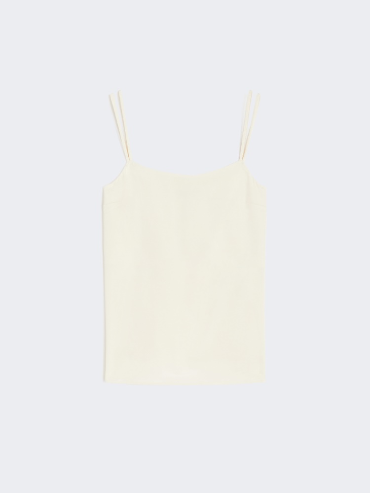 Stretch crêpe de Chine top - IVORY - Max Mara