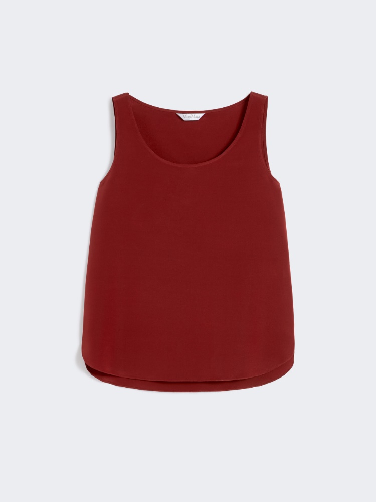 Silk crepe de chine top - BORDEAUX - Max Mara