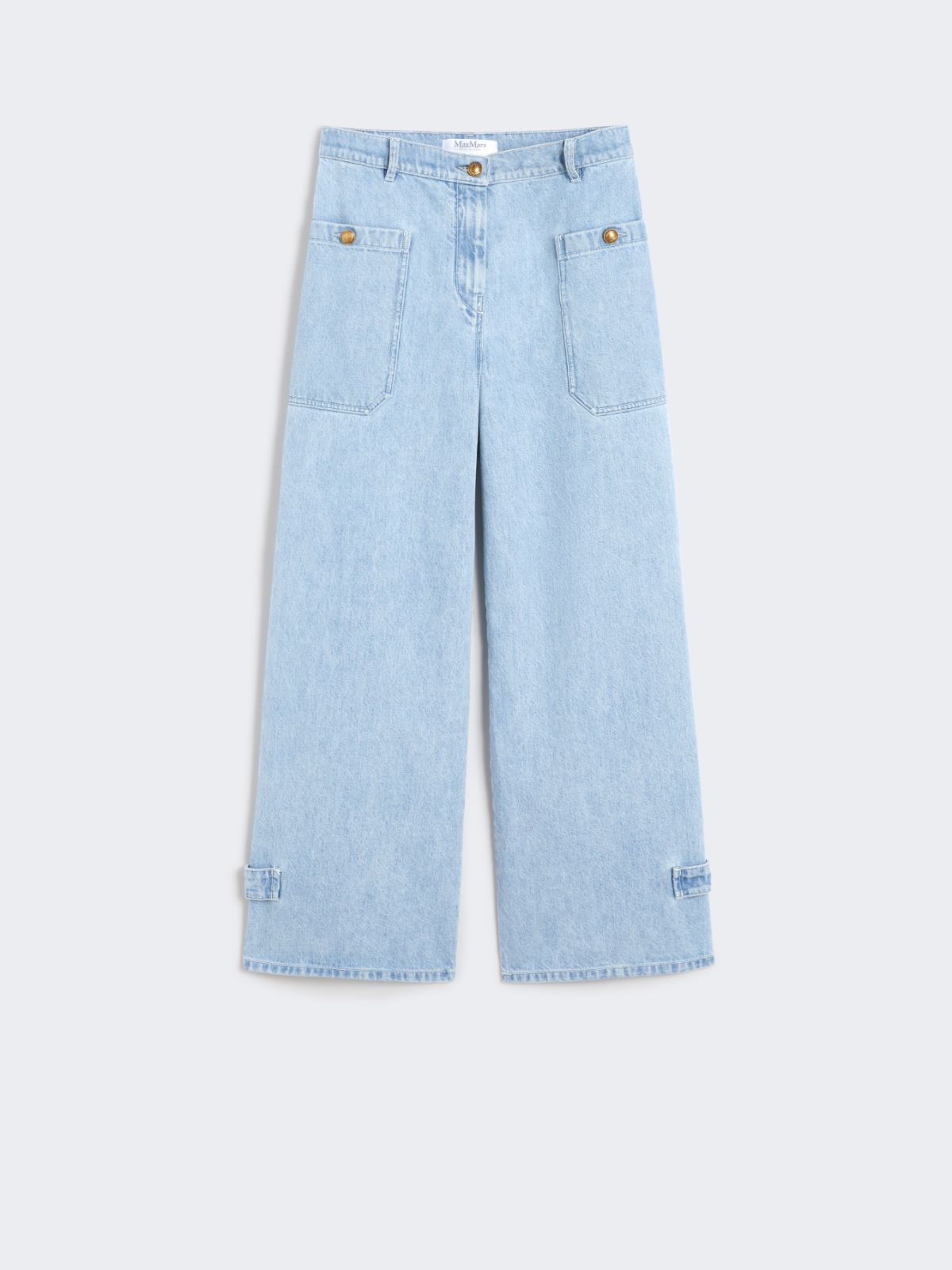 Wide-fit denim jeans with tab detail - LIGHT BLUE - Max Mara - 10
