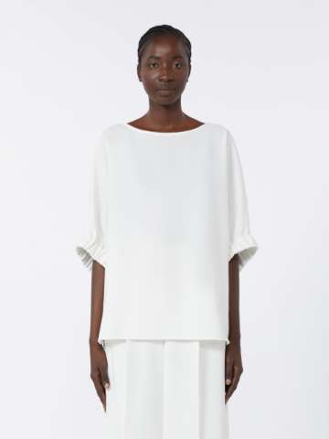 Tシャツ・カットソー MAX MARA IVORY TOP IN CREPE VISCOSE Max Mara Ivory top in crêpe viscose | TheDoubleF